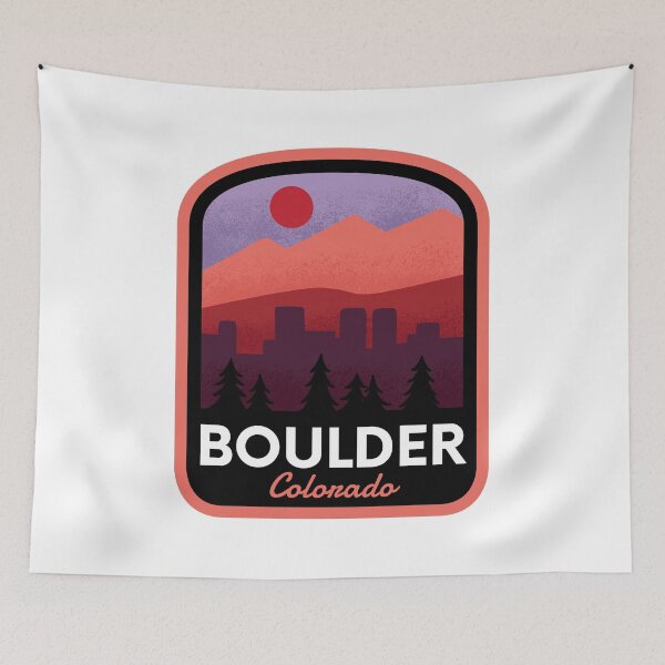 Item preview, Boulder Colorado Retro Mountain Sunset designed and sold by HalpinDesign.