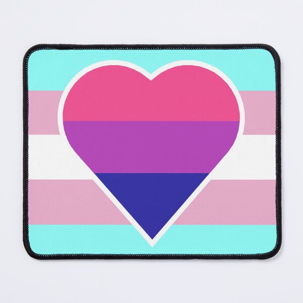 Item preview, Transgender Pride Flag with Bisexual/Biromantic Heart designed and sold by DisneyFanatic23.