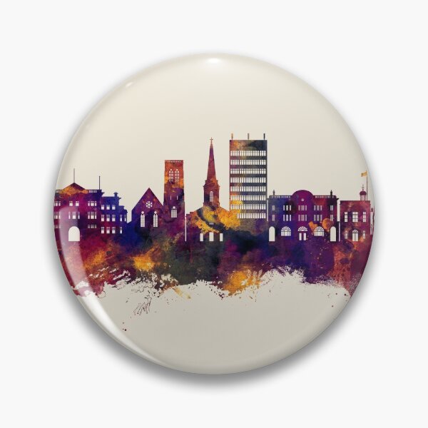 Aperçu de l'œuvre Maidstone England Skyline créée et vendue par ArtPrints.