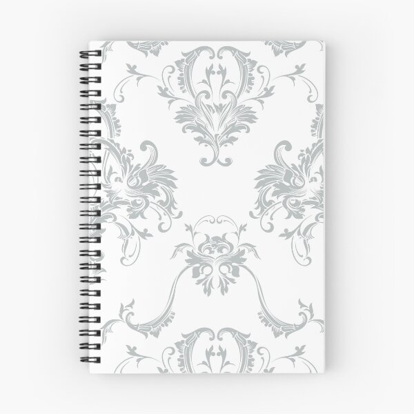 Item preview, Gray and White Damask Scroll Baroque Pattern - 2022 Popular Color Sherwin Williams Samovar Silver SW 6233 designed and sold by ColorOfTheYears.