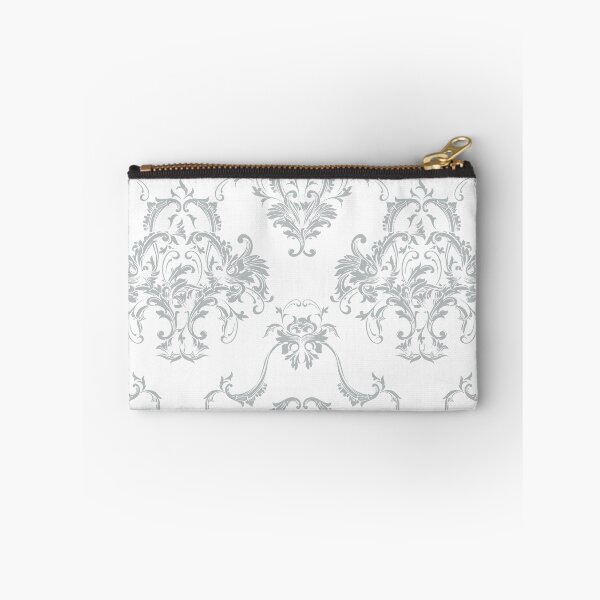Item preview, Gray and White Damask Scroll Baroque Pattern - 2022 Popular Color Sherwin Williams Samovar Silver SW 6233 designed and sold by ColorOfTheYears.