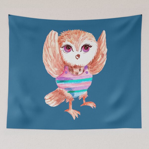 Item preview, Cool baby Owl. Owl for Kids. Beautiful colorful Owl. Сartoon baby owl. designed and sold by ZheltakovaIana.