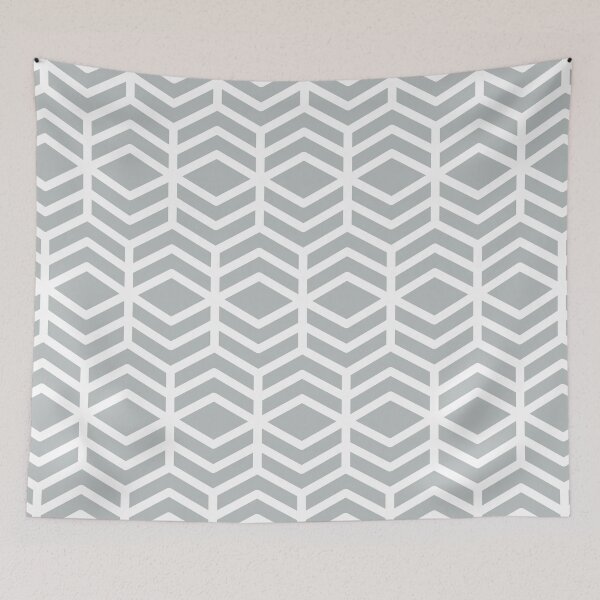 Item preview, Gray and White Minimal Chevron Line Shape Pattern - 2022 Popular Color Sherwin Williams Samovar Silver SW 6233 designed and sold by ColorOfTheYears.