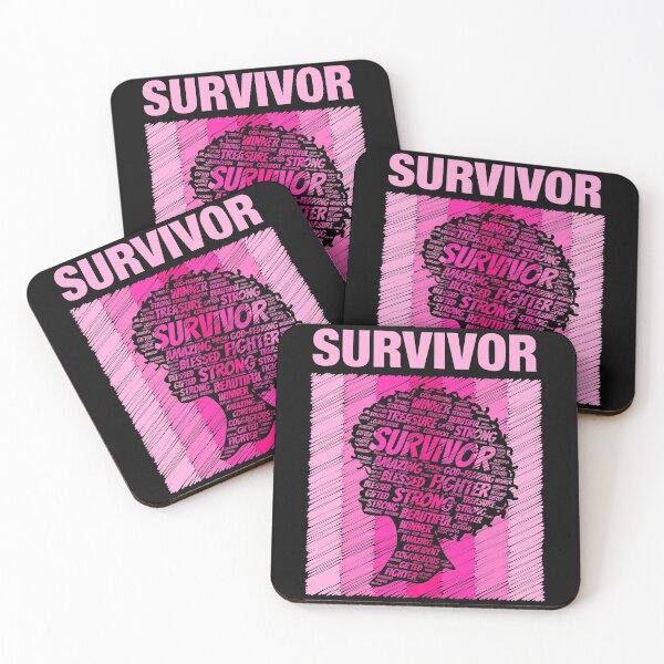 Item preview, Breast Cancer Survivor African American Woman Pink Afro designed and sold by blackartmatters.