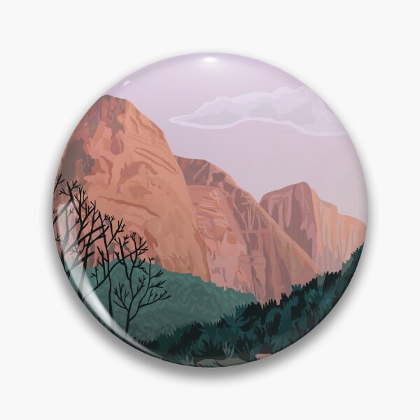 Item preview, Zion National Park, Utah, National Parks Art, Angels Landing Illustrated, Vintage Style designed and sold by marywilder.