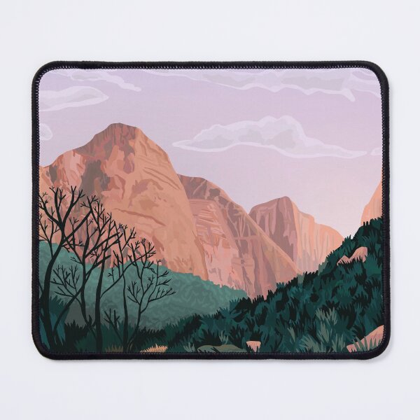 Item preview, Zion National Park, Utah, National Parks Art, Angels Landing Illustrated, Vintage Style designed and sold by marywilder.
