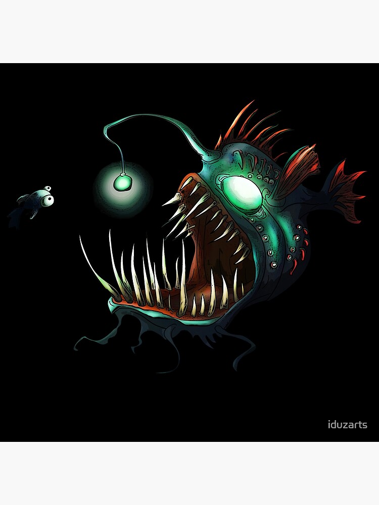 Angler Fish Art Print for Sale by iduzarts