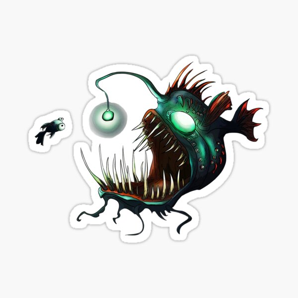 Angler Fish Sticker for Sale by iduzarts