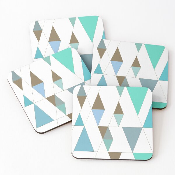 Item preview, Triangles and Lines in Teal and Gold designed and sold by Teallady.