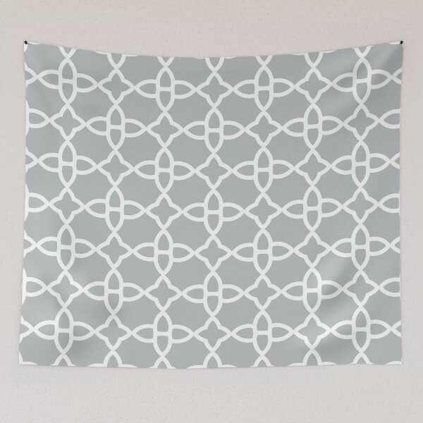 Item preview, Gray and White Minimal Line Art Pattern 4 - 2022 Popular Color Sherwin Williams Samovar Silver SW 6233 designed and sold by ColorOfTheYears.