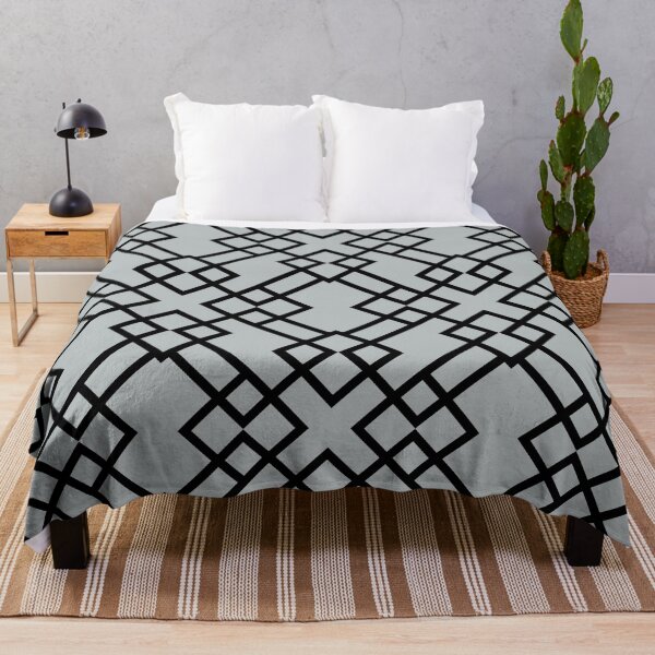 Item preview, Gray and Black Minimal Line Art Pattern - 2022 Popular Color Sherwin Williams Samovar Silver SW 6233 designed and sold by ColorOfTheYears.