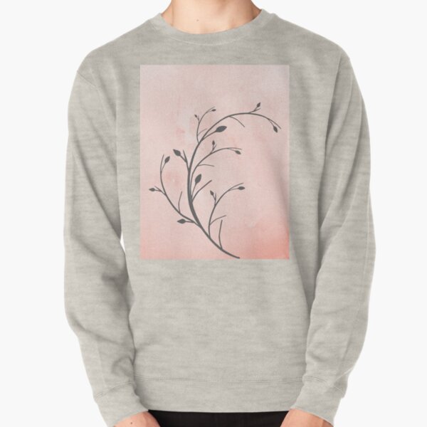 Japandi Twig Print Pullover Sweatshirt