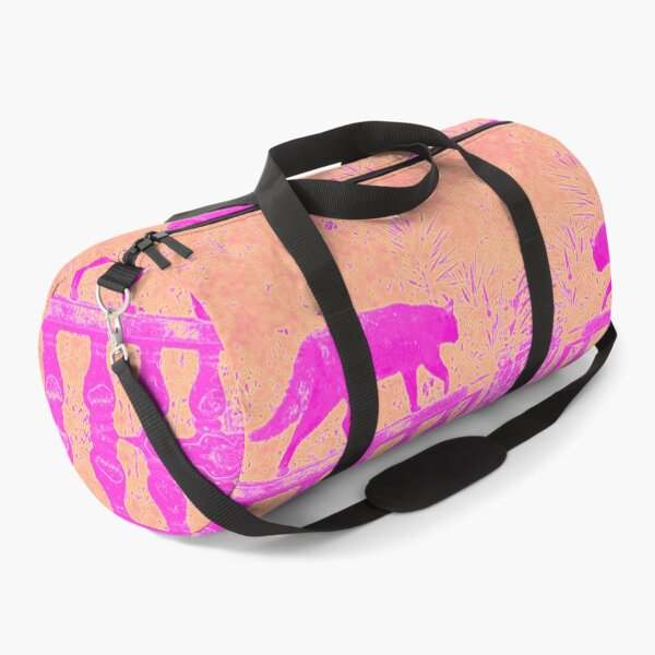 Item preview, Pink Cat Walking on Ornate Fence Orange designed and sold by SpiritGifts.