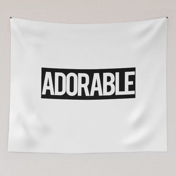 Item preview, ADORABLE Text Streetwear Style Black and White designed and sold by candymoondesign.