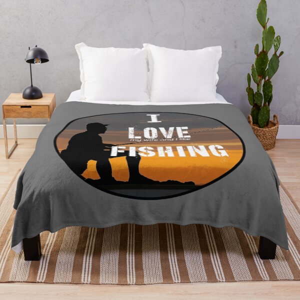 Item preview, I Love Fishing Design, Funny Fisherman Design (love wife like fishing) designed and sold by LifeCrush.