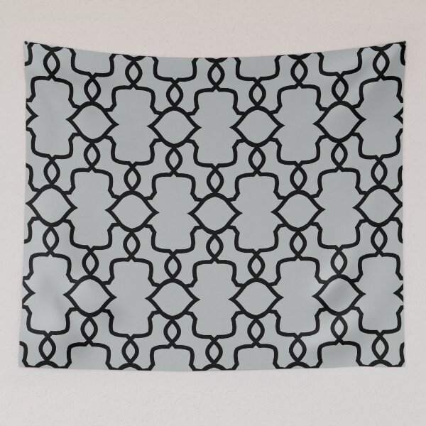 Item preview, Gray and Black Ornamental Shape Pattern 4 - 2022 Popular Color Sherwin Williams Samovar Silver SW 6233 designed and sold by ColorOfTheYears.
