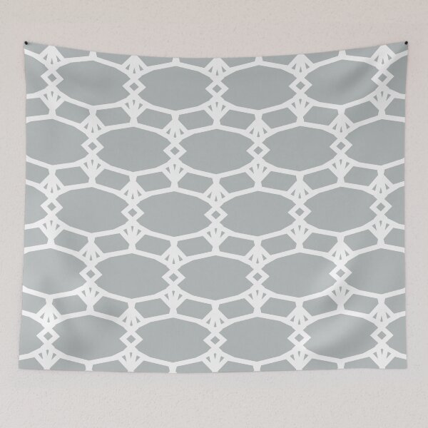 Item preview, Gray and White Ornamental Shape Pattern 5 - 2022 Popular Color Sherwin Williams Samovar Silver SW 6233 designed and sold by ColorOfTheYears.