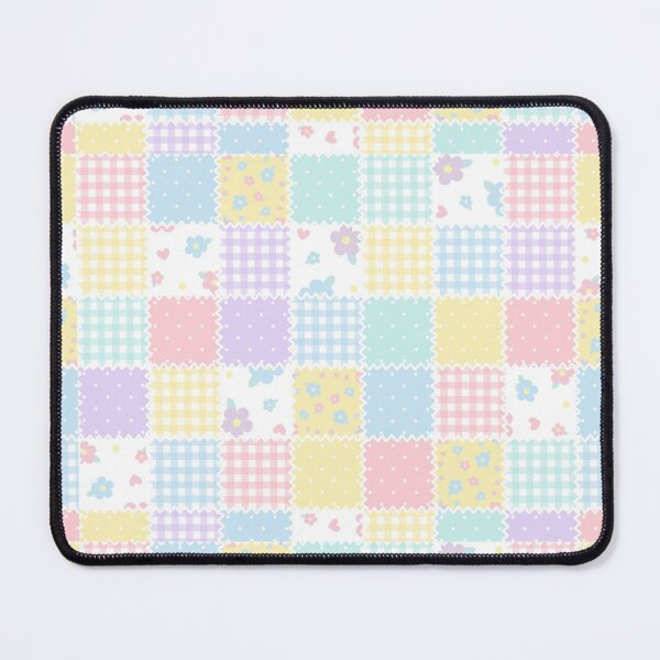 Item preview, Pastel Aesthetic Quilt Flowers Dots Gingham Pretty Kawaii Cute Cozy Cottagecore designed and sold by candymoondesign.