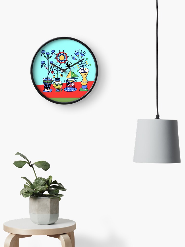Uhr mit flower power, designt und verkauft von Theo Kerp