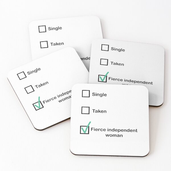 Item preview, Fierce independent woman relationship status design  designed and sold by Rachel the Artist .