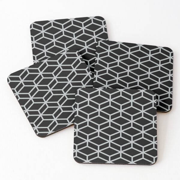 Item preview, Gray and Black Tessellation Line Pattern 8 - 2022 Popular Color Sherwin Williams Samovar Silver SW 6233 designed and sold by ColorOfTheYears.