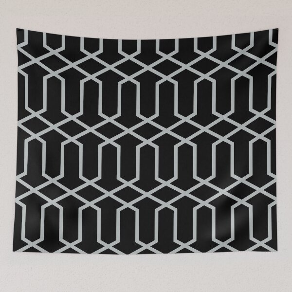 Item preview, Gray and Black Tessellation Line Pattern 10 Arrows - 2022 Popular Color Sherwin Williams Samovar Silver SW 6233 designed and sold by ColorOfTheYears.