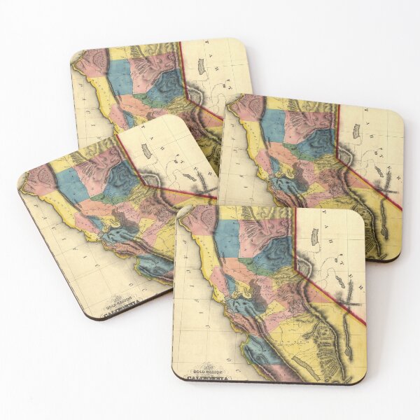 Item preview, Gold region California 1851 map designed and sold by aapshop.