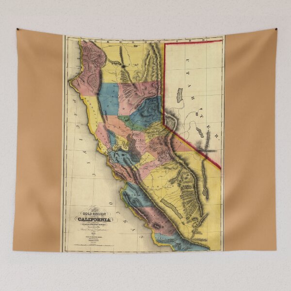 Item preview, Gold region California 1851 map designed and sold by aapshop.