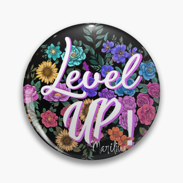 Item preview, level up! floral designed and sold by Mari-Firefly.