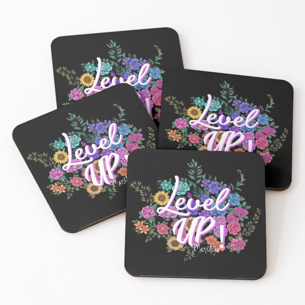 Item preview, level up! floral designed and sold by Mari-Firefly.