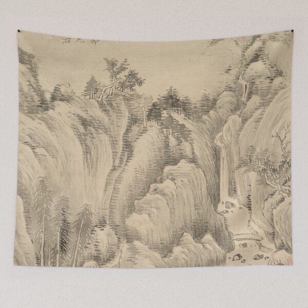 Item preview, Waterfall and Rocks designed and sold by japanese-ukiyoe.