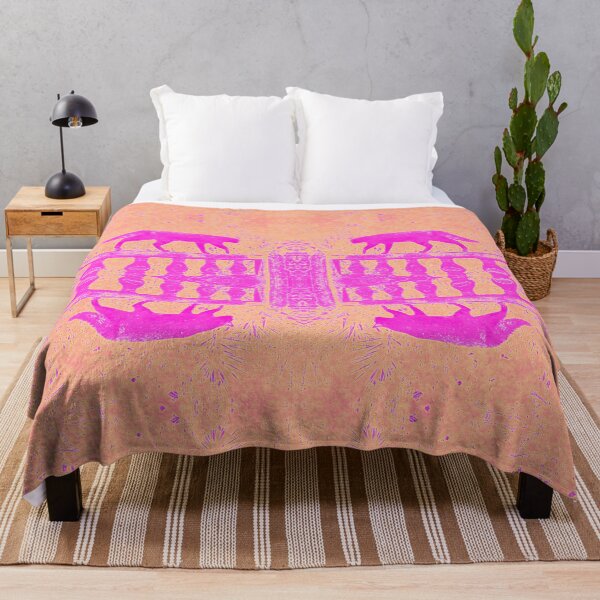 Item preview, Pink Cat Walking on Ornate Fence Orange designed and sold by SpiritGifts.