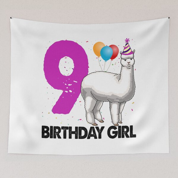 Item preview, Birthday Girl 9 Alpacas designed and sold by Bendthetrend.