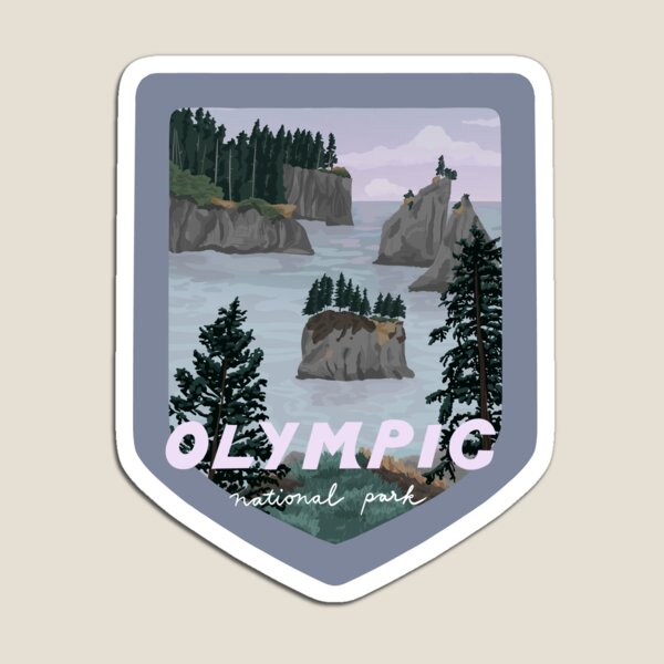 Item preview, Olympic National Park, Washington, Pacific Northwest Art, National Parks Illustrated designed and sold by marywilder.