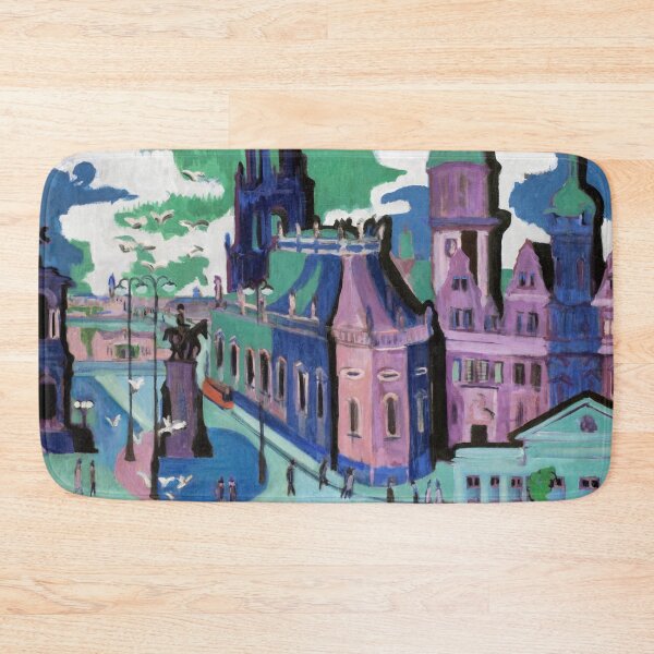 Item preview, Expressionist Painting View of Dresden: Schlossplatz (1926) by Ernst Ludwig Kirchner designed and sold by Designedbysm.