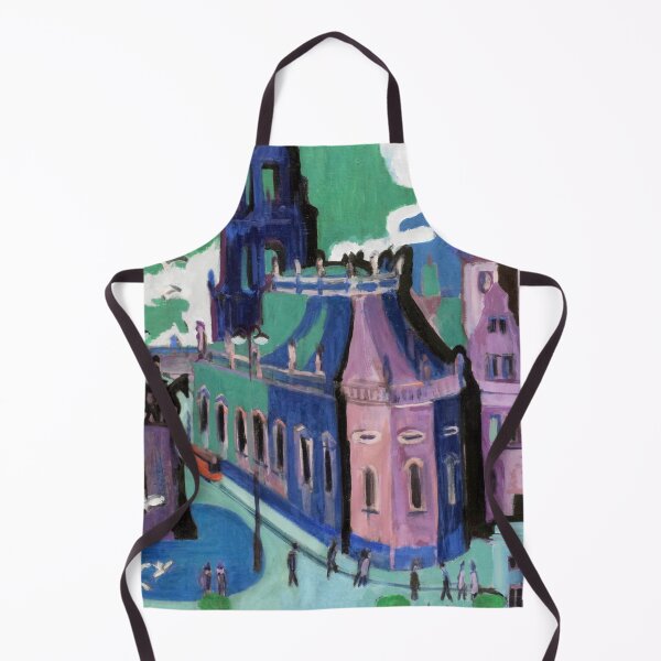 Item preview, Expressionist Painting View of Dresden: Schlossplatz (1926) by Ernst Ludwig Kirchner designed and sold by Designedbysm.