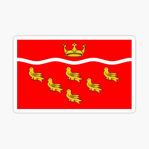 Flag of East Sussex, East Sussex Flag, Sussex Flag, East, Sussex, Flag Sticker