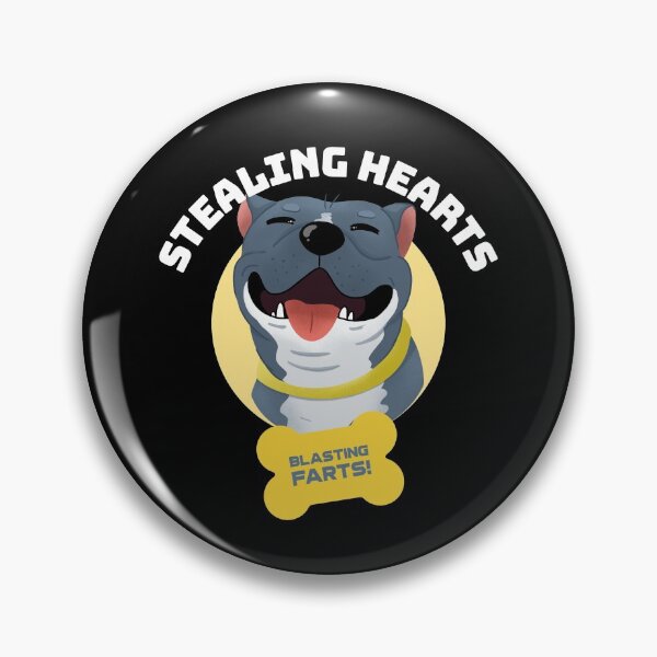 Item preview, Funny Pit Bull Stealing Hearts Blasting Farts Gift  designed and sold by Guarddogdrive.