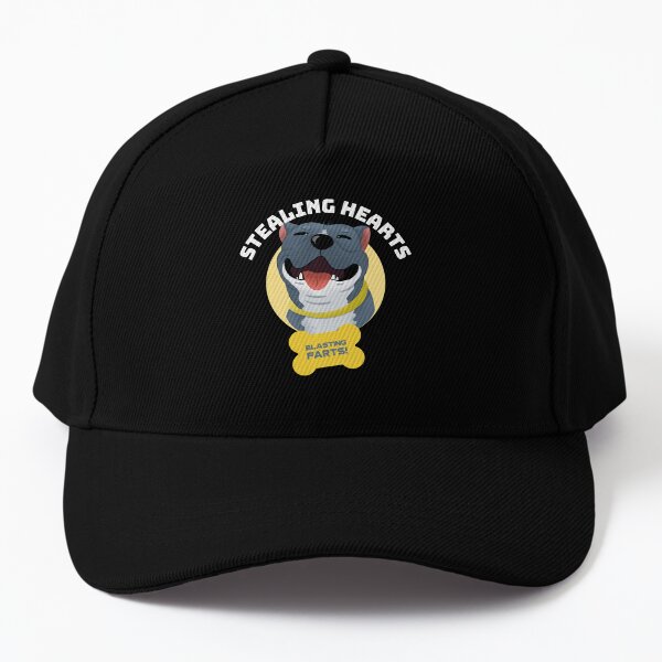Funny Pit Bull Stealing Hearts Blasting Farts Gift Baseball Cap