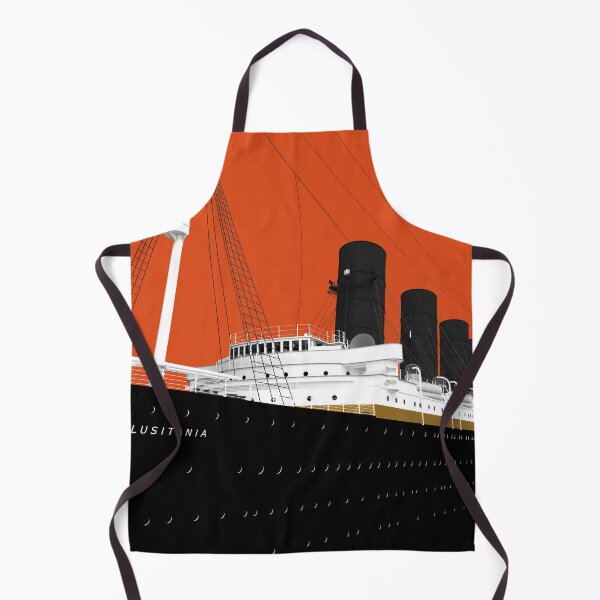 Item preview, RMS Lusitana - PopArt in Cunard Red designed and sold by Historical Ocean Liners.