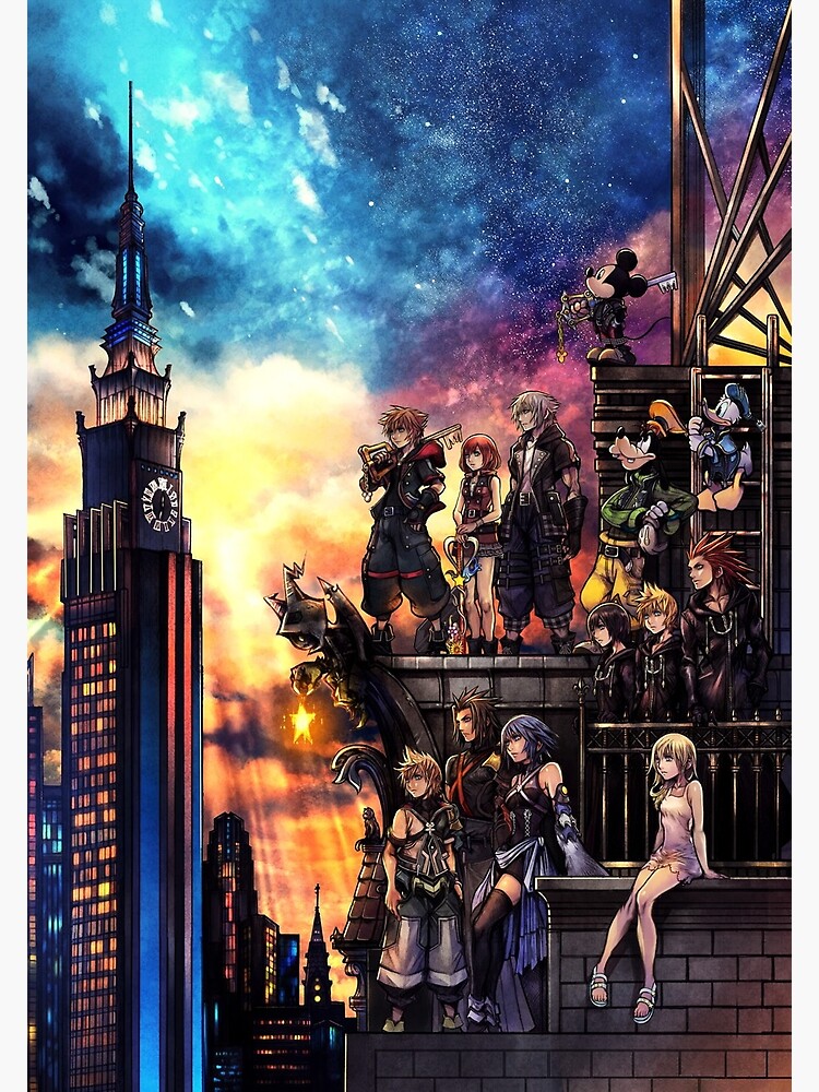 Imagen 3 de 3, Póster con la obra Portada Kingdom Hearts 3, diseñada y vendida por joseanimates.