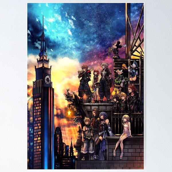 Vista previa del artículo con la obra «Portada Kingdom Hearts 3», diseñado y vendido por joseanimates.