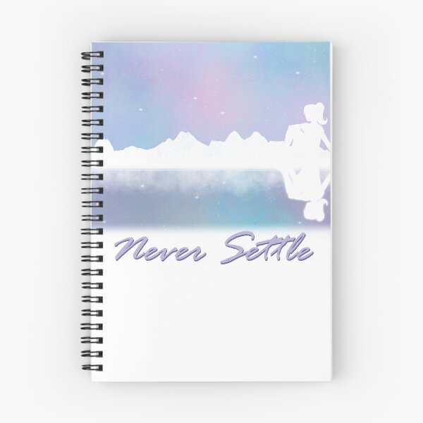 Item preview, "Never Settle" Pastel Aesthetic Galaxy Silhouette designed and sold by KatHeathSpells.