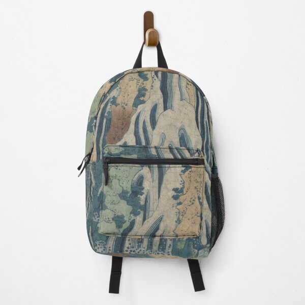 Item preview, travelers admiring a waterfall designed and sold by japanese-ukiyoe.