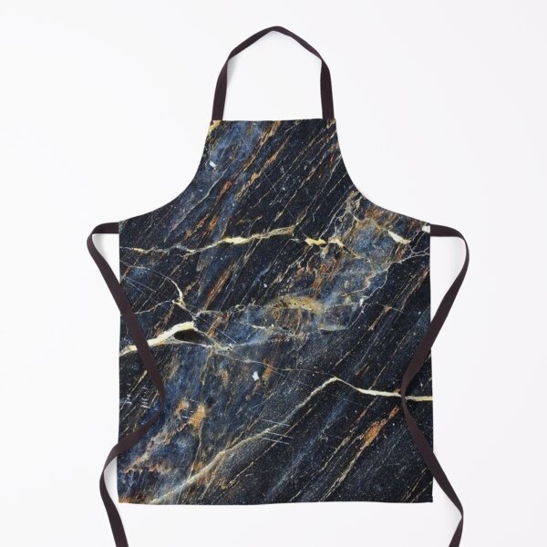 Item preview, Navy blue and gold streaks marble print designed and sold by HadeeeeL.