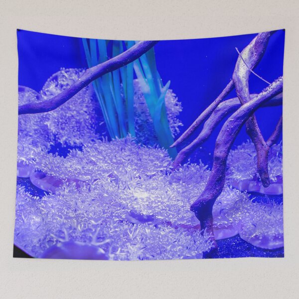 Item preview, Upside-down jellyfish in blue ligh designed and sold by lena-maximova.