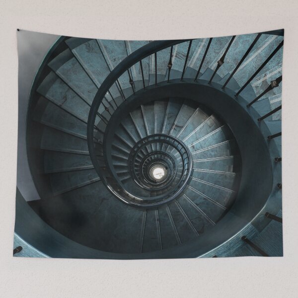 Item preview, Modern Blue Spiral Staircase designed and sold by JBlaminsky.