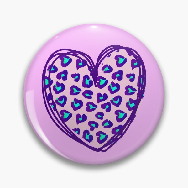 Item preview, Heart Leopard - Purple & Aqua Blue designed and sold by V-Top-Design.