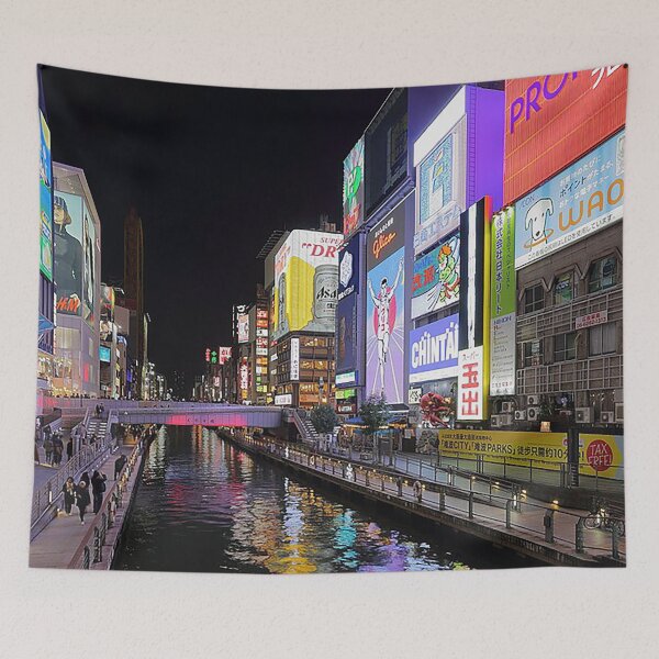 Item preview, Dotonbori Osaka Japan,  Osaka nightscape, Japanese Neon lights, Osaka Cityscape, tom keys designed and sold by Nostrathomas66.