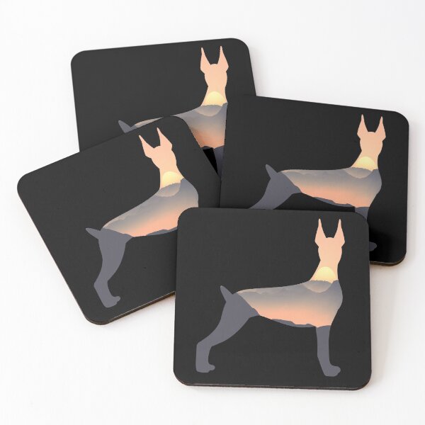 Item preview, Doberman Dog Silhouette Sun Mountain Gift designed and sold by alaechamlal.